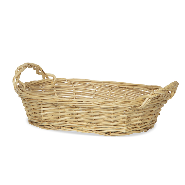 Avery Natural Stain Oblong Tray Basket 14in