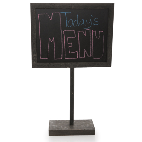 Wooden Chalkboard Sign with Base - Large 12in