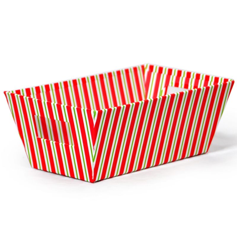 Gift Tray Small - Holiday II 9in - Peppermint Stripe