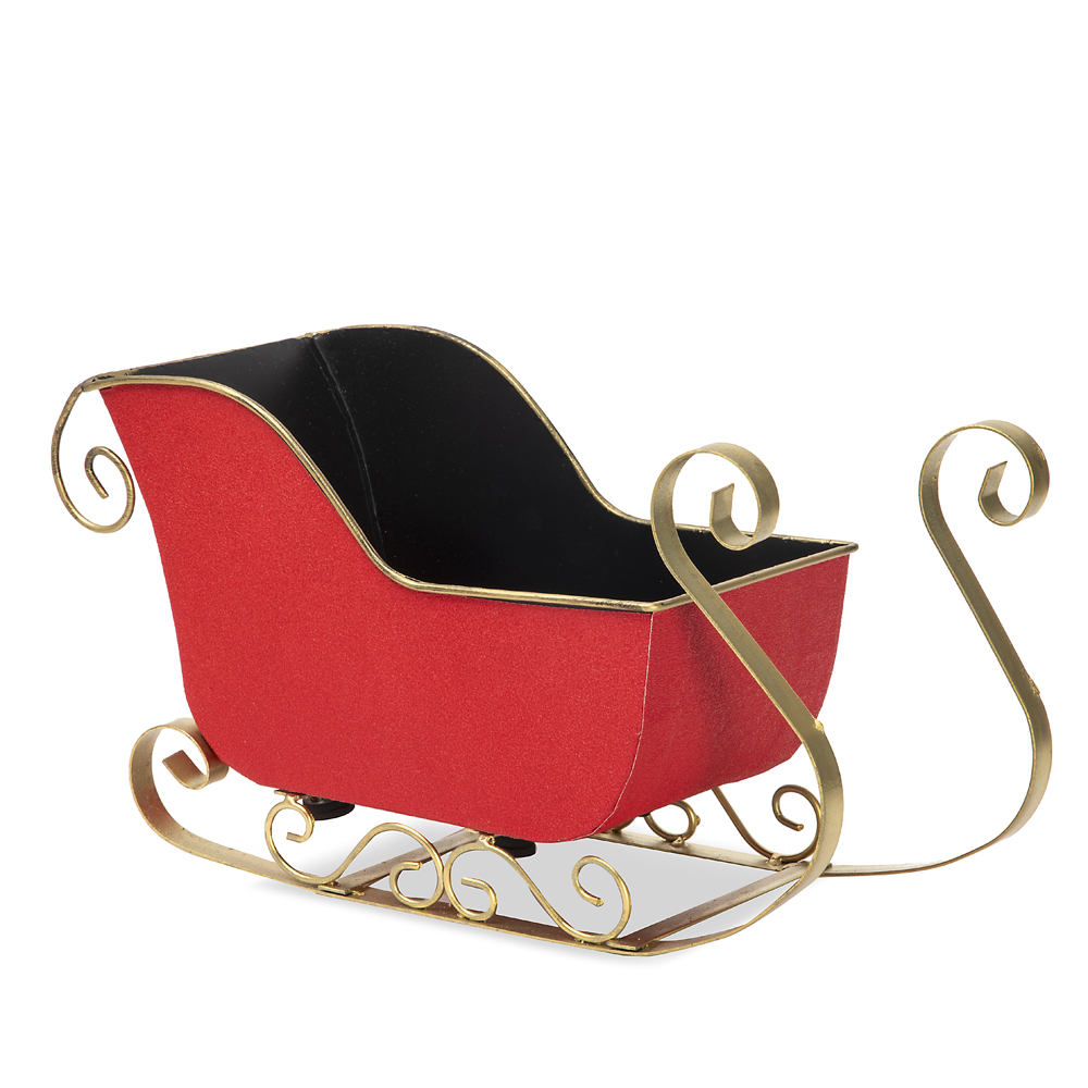 Christmas Sleigh Foil Red - Small 8in