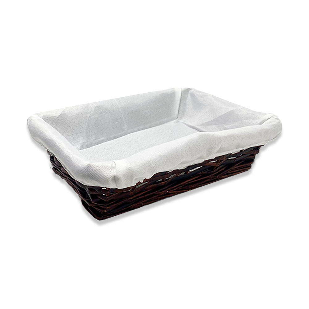 Savannah Large Rectangular Tray with Cloth Liner 12 in