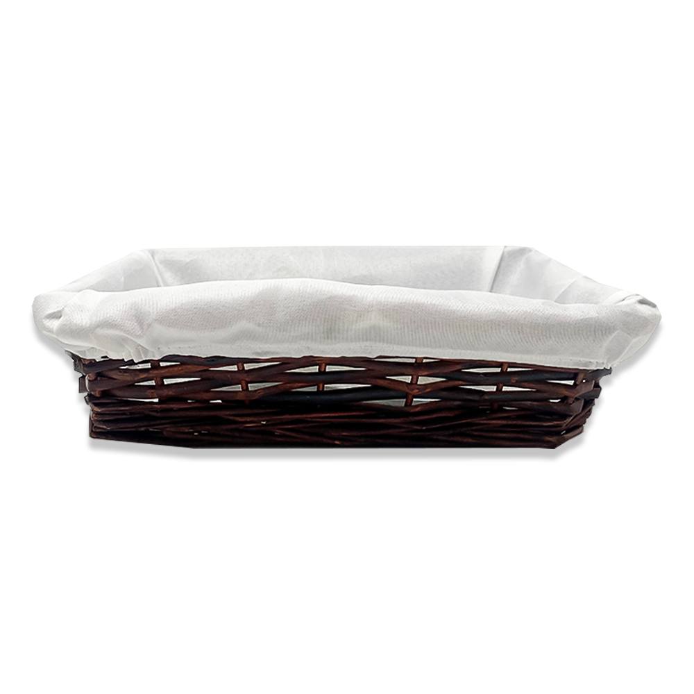 Savannah Rectangular Bread Basket with Cloth Liner 10in