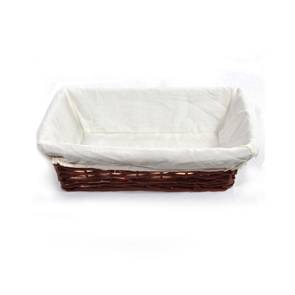Savannah Large Rectangular Tray with Cloth Liner 12in