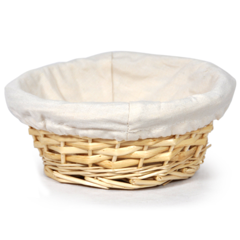 Savannah Small Round Utility with Cloth Liner - Natural 6in
