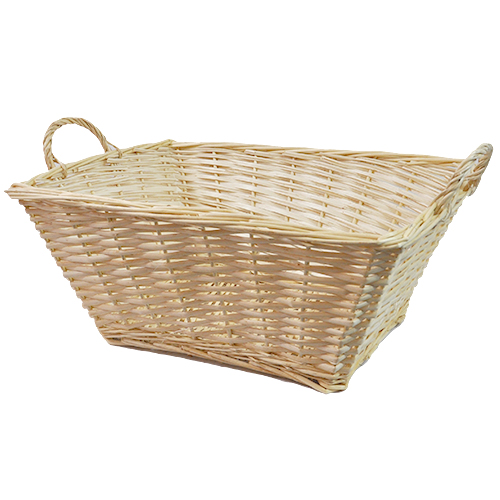 Rect Split Willow Utility with Side Handles - Natural 21in