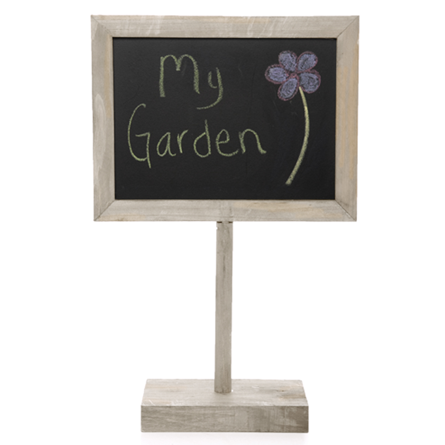Wooden Chalkboard Sign with Base - Medium 9in