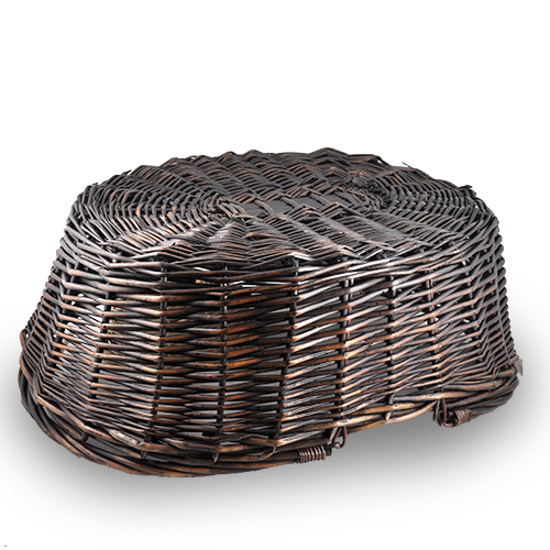 Dark Brown Stain Shopper Wicker Basket The Lucky Clover