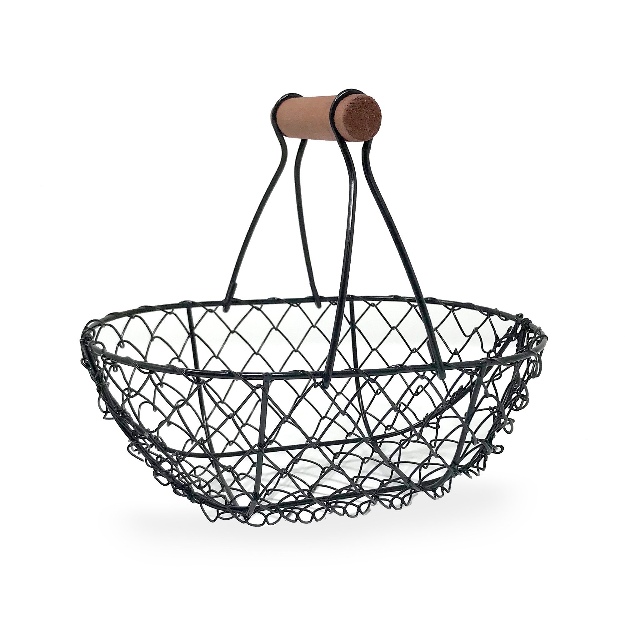 Stella Oblong Wire Mesh Fixed Handle Basket - Medium 7in