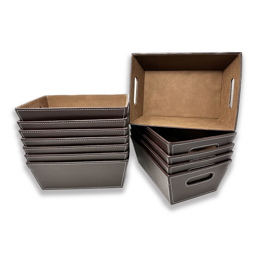 12 Pack - Roosevelt Faux Leather Utility Tray - Small 11in