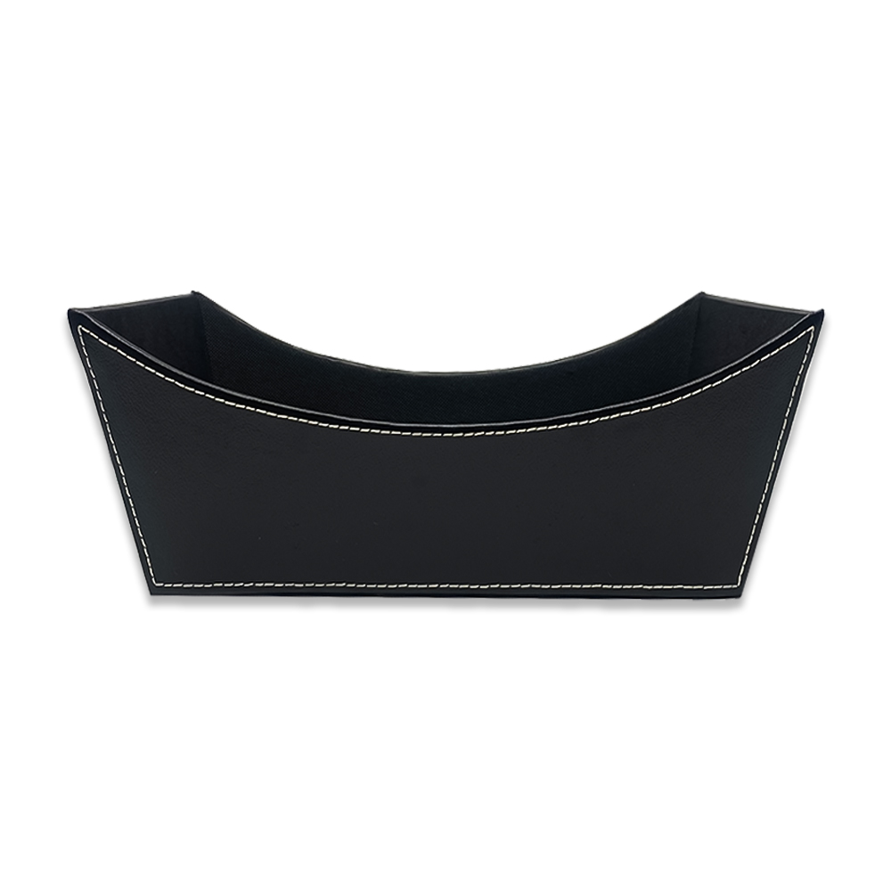 Roosevelt Faux Leather Tray Basket 14in