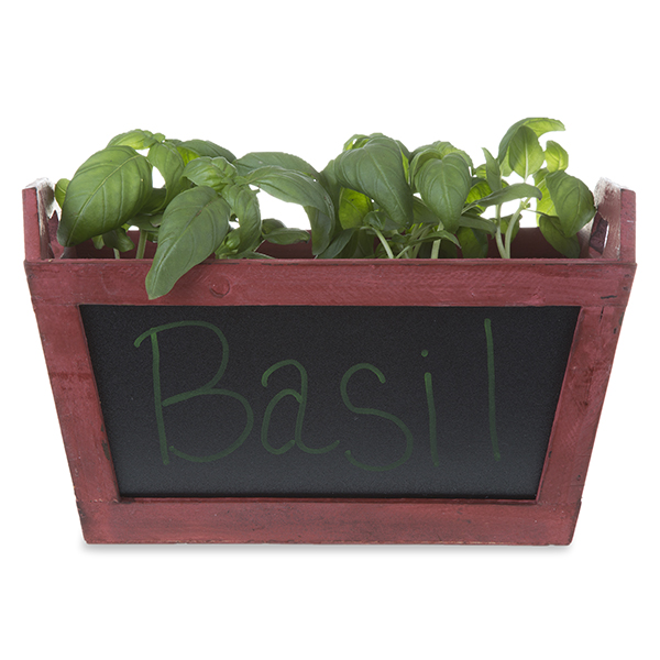 Rect Wooden Planter Basket with Chalkboard 12in