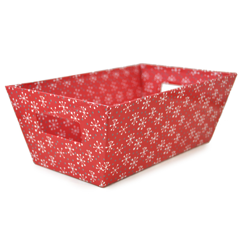 Gift Tray Medium - Holiday 12in - Red Snowflake