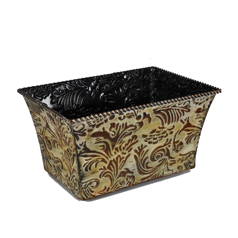 Xavier Small Floral Rectangular (Antique Ivory) 8in