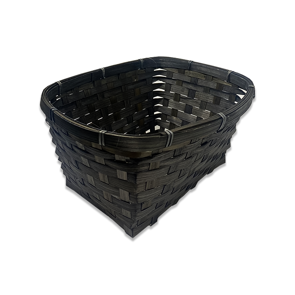 Oval Bamboo Utility Basket - Grey 10in