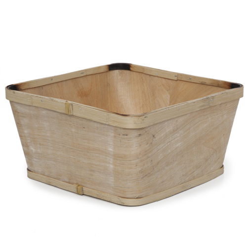 Square Woodchip Paintable Planter Basket - Large 10in