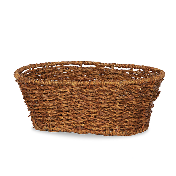 Michaela Small Oval Sea Grass Tray Basket 9in
