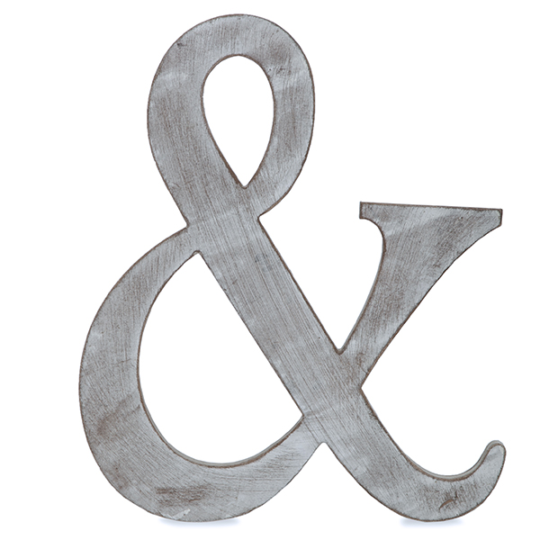 Wood Block Symbol - Charcoal Grey 24in - & The Lucky Clover Trading Co.
