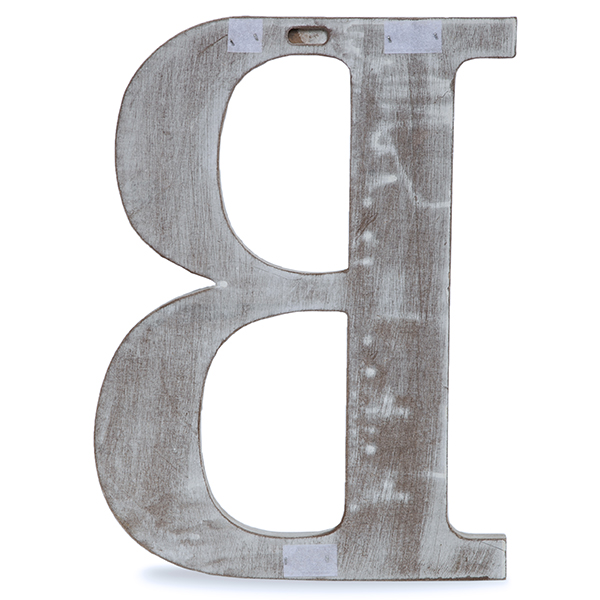Wood Block Letter - Charcoal Grey 24in - B The Lucky Clover Trading Co.