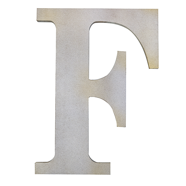 Wood Block Letter - Metallic Silver with Gold Tones 24in