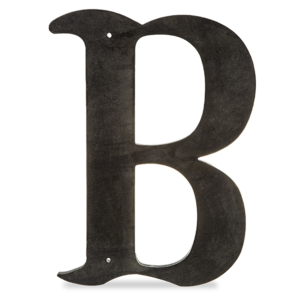 Wood Decorative Letter - Charcoal Black 24in