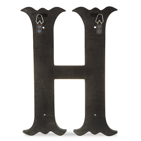 Wood Decorative Letter - Charcoal Black 24in - H The Lucky ...