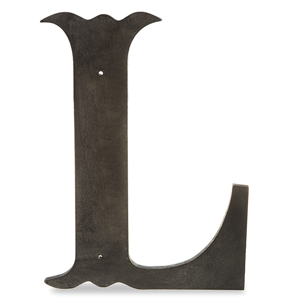 Wood Decorative Letter - Charcoal Black 14in