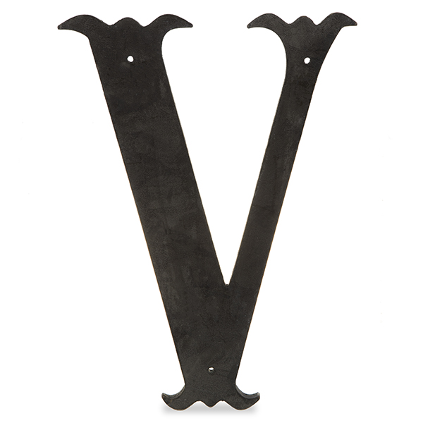 Wood Decorative Letter - Charcoal Black 14in